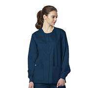 WonderWink 800XCARI2XL Wonder Work Unisex Snap Front Jacket, Caribbean Blue, Extended-2XL Size