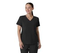 WonderWink Renew Women's V-Neck Scrub Top, Black, Large