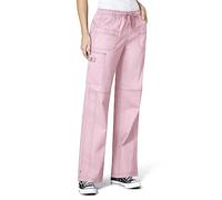 WonderWink Women's Faith Multi-Pocket Cargo Pant Medical Scrubs, Rose Blush, XL