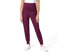 WonderWink Women's Maternity Jogger Scrub Pant, Wine, Large