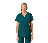 WonderWink Women's Maternity V-Neck Top Medical Scrubs, Caribbean, M