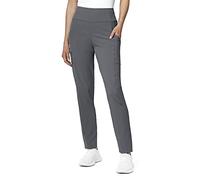 WonderWink Womens Renew Women's High Waist Power Pant, Pewter, L Petite