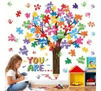 wondever Reading Corner Pencil Tree Wall Stickers Handprint Inspirational Motivational Quotes Peel and Stick Wall Art Decals for Kids Playroom School Classroom