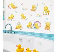 wondever Yellow Ducks Wall Decals Bubble Peel and Stick Wall Stickers | Peel and Stick, Removable, Wall Art Decals, Wall Decoration, Kids Room, Bedroom Baby Nursery Playroom Decor