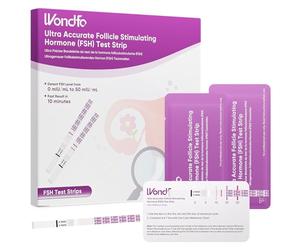 Wondfo Menopause Test Kit for Women Perimenopause Test Kit 10 Pack FSH Test Strips Hormone Testing Kit Accuracy and Fast Result