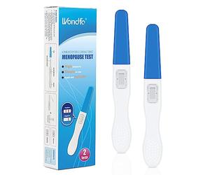 Wondfo Menopause Test Kit for Women Perimenopause Test Kit 2 Tests FSH Hormone Testing Kit at Home Self Testing Fast Result in 10mins