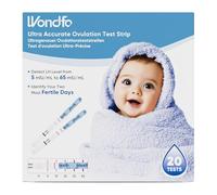 Wondfo Ovulation Test 20x LH 0-65mIU/ml Continuous Prediction of Ovulation Days Fertility Test Strips Quantitative Ovulation Tests for Women at Home Pinpoint 2 Peak Fertility Days