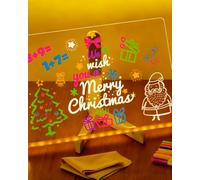 Wondiko - Wondiko Light Tablet, 15/20/30 cm Creative Rewritable Acrylic Led Message Board Includes a Stand, 7 Pens, and a Cleaning Cloth; Stimulates Imagination. (20 * 20)