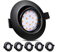 Wondlumi 6X 5W LED Downlights Ceiling Ultra Slim Recessed Lights 3000K | 240V Round Black Downlight for Bedroom, Cutout Ø72-80mm