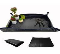 WondMall Extra Large 43in*30in Plant Repotting Mat, Waterproof, Foldable, Reusable, Black