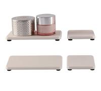 WondMall Set of 4 Water Absorbent Diatomite Coasters, Diatomaceous Earth Tray, Water Absorbing Stone Drying Rack, Sink Organizer in The Modern Home
