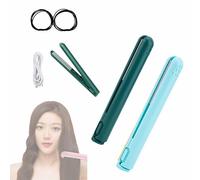 Wondolla Curling Iron, Mini Dual Purpose Curling Iron, Portable 2 in 1 Necklacek Mini Dual-Purpose for Travel (B+G)