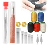 Wondolla Sewing Kit, Indefinitey 36PCS Big Eye Steel Sewing Needles Kit, Stainless Steel Hand Sewing Needles, Long & Thin Handmade Quilting & Sewing Needles Kits for DIY Sewing Projects (1Set)