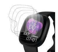 Wondoner [Pack of 4] for Fitbit Sense Soft TPU, Durable for Screen Protector Fitbit Versa 4 Screen Protector, High Sensitivity No Air Bubbles Screen Protector