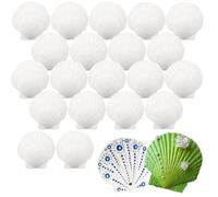 Wondora 20 Pieces White Scallop Shells, Natural sea Shells, 6-8cm sea Large Shells, Handmade, Perfect for Wedding Decoration, Jewellery Making, DIY Crafts, Shells for Crafting