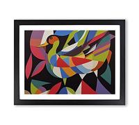 Wondrous Abstract Duck Framed Print | A4 Black Framed Wall Art | Ready to Hang | Abstract Animal Picture | Living Room Bedroom Lounge Office