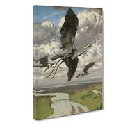 Wondrous Birds By Hans Thoma Canvas Print | Gallery Wrapped 30mm Frame Wall Art | 30x20 inches | Ready to Hang | Classic Bird Picture | Living Room Bedroom Lounge Office