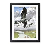 Wondrous Birds By Hans Thoma Classic Painting Framed Wall Art Print, Ready to Hang Picture for Living Room Bedroom Home Office Décor, Black A4 (34 x 25 cm)