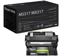 Wondrx Black Drum Unit Compatible with Lexmark MS317DN MS417DN MS517DN MS617DN MX317DN MX417DE MX517DE MX617DE, High Yield 61000 Pages Imaging Drum Unit (1 Pack Black)