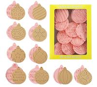 Wondsea 10pcs Christmas Biscuit Cutters,Cookie Cutter Set,3D Plastic Pressable Lovely Christmas Tree/Santa/Reindeer/Gingerbread Man Shape,Christmas Party Supplies Decorations(K)