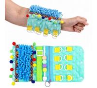 WONDSIGHIN 2-in-1 Fidget Wristband for Elderly Adults, Soft Sensory Fidget Mat, Calming Fidget Toy for Restless Hands, Anxiety Relief & Fine Motor Skills, Green