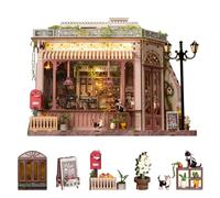 Wondyland Book Nook Kit - DIY Miniature House Diorama Dollhouse Kit, Booknook Tiny House Bookshelf Decor 3D Wooden Puzzle, Gifts for Adults, Teens, and Family(Café des Deux Moulins)