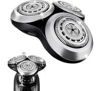 Wone Complete Replacement Shaver Head for Philips Norel*o Series 9000 Shaving Heads, Model SH90, Metal Wheel Buckle, Upgraded Double Precision Blades, Silver, Durable