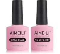 WONEDIRR Gel Nail Polish Set: 2 Bottles Multi Purpose Gel Nail Kit - No Wipe Top Coat/Base Coat/Rose Cuticle Oil Pen - Bright Long Wearing Blooming Acrylic Nail Kit for Manicure