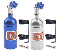 WONFAST 2Pack Simulation Nitrogen Bottle Decoration Part Accessory Compatible with 1/10 RC Crawler Car for Traxxas TRX4 Axial SCX10 RC4WD Tamiya 90046 D90 D110 TF2(Blue/Silver)