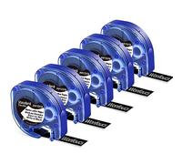 Wonfoucs Compatible with Dymo Letratag White on Black Label Maker for LT-100H, LT-100T, LT-110T, 200B, QX50, XR 2000 - Plastic Tape Replacement 913318, 5-Pack