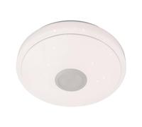 WONGBOM Smart LED Ceiling Light with Bluetooth Speaker 30W RGB Color Changing, 3000K-6000K Adjustable, Dimmable 10%-100%, App & Remote Control for Bedroom, Kitchen, Living Room (13")