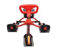 WONGBOM Snow Sled with Shock Absorber & Pull Rope, Steering Wheel Ski Bike, Winter Outdoor Toy, 3 Ski Design for Safe Control on Snow