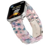 Wongeto Band Compatible with Apple Watch Band 38mm 40mm 41mm 42mm 44mm 45mm 49mm Series 8/7/6/5/4/3/2/1 SE,Women resin iWatch Strap