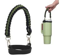Wongeto Paracord Handle Strap for Stanley Cup - Heavy Duty Compatible with Stanley 40oz 30oz Tumbler, Stanley Cup Accessories(Army Green)