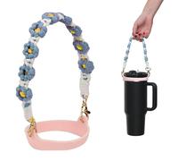 Wongeto Water Bottle Handle Strap - Compatible with Stanley Cup Accessories - for Stanley Cup 40oz & 30oz Tumbler(Blue)