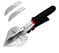 Wonglea Multi-Angle Miter Shears for Angular Cutting Molding Crafting,Quarter Round Cutting Tool,Shoe Molding Cutter Tool Scissors, Adjustable 45-135 Degree Molding Trim Cutter Snips for Wood,PVC