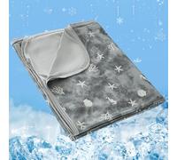 WONGS BEDDING Cooling Blanket for Night Sweats Double-sided Blanket Summer Cool Blanket for Adult Hot Sleeper, Breathable, Comfortable,200x230cm, Grey