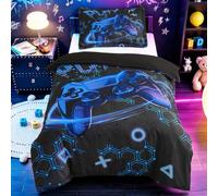 WONGS BEDDING Cot Bed Duvet Cover Sets Microfibre Toddler Bedding Set | Black Toddler Duvet and Pillow Set Soft Cot Bedding Sets for Boys