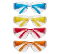WonHey Protective Goggles, Protective Glasses, 4pcs Eye Protection Glasses with Full Coverage Design, MTB Goggles for Outdoor Activities