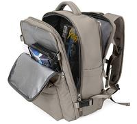 WONHOX Large Travel Backpack Carry on Flight Approved Laptop Work Business Backpack for Women Men Mochila de Viaje, A93-grey Brown, XL, Xx-large