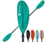 WONITAGO Kayak Paddles with Fiberglass Shaft and Reinforced PP Blade, Floating Adjustable Kayaking Oars, 3 Piece, 220-240 cm/86-94 Inches, Teal