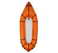 WONITAGO Packraft PVC Inflatable Travel Kayak Packrafts with Drop Stitch Floor for Flat Water Rafting/Bicycle Drifting/Litewater Dinghy, 1 Person, 7.7Ft, Orange