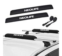 WONITAGO Soft Roof Rack Pads with Two 15 Ft Tie Down Straps for Surfboard, SUP Paddleboard, Snowboard, 34inch (Pair) Black