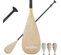 WONITAGO SUP Paddleboard Paddle with Carbon Fiber Shaft and PP Blade, Floating Adjustable Stand Up Paddle Board Paddle, 170-210 cm/68-84 Inches, Bamboo Pattern