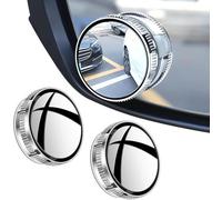 Woniyal 2 Pcs Blind Spot Mirrors for VW T5 T6 T6.1 T7 Multivan Transporter Caravelle, Convex Wing Mirror Glass HD Rotatable Wide Angle Rear View Mirror Round 360° Rotate,Silver