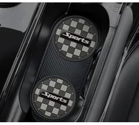 Woniyal 2 Pcs Car Cup Holder Coaster for Dacia Duster (HS HM P1310 2012-2025 2026), Insert Cup Mats Ornaments Coaster Drink Holder Anti Slip Mat Protector Accessories Interior,Black Grey