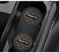 Woniyal 2 Pcs Car Cup Holder Coaster for Espace IV (JK) 2012-2014, Insert Cup Mats Ornaments Coaster Drink Holder Anti Slip Mat Protector Accessories Interior,Black Brown