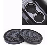 Woniyal 2 Pcs Car Cup Holder Coasters for Opel Corsa F 2019-2025, Beverage Mat Anti-Slip Honeycomb Drink Pad Sporty Car Accessories Interior