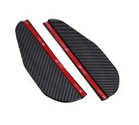 Woniyal 2 Pcs Wing Mirror Rain Guard for Mitsubishi Lancer X 2007-, Side Mirror Visor PVC Carbon Fiber Texture Flexible Rear View Mirror Rain Eyebrow