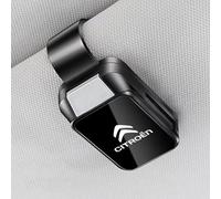 Woniyal 2 Pieces Sunglasses Holder Car Visor for Citroen Dispatch 2016-2025, Buckle Car Sunglasses Organizer Box Ticket Card Clip Auto Interior Accessories,Black